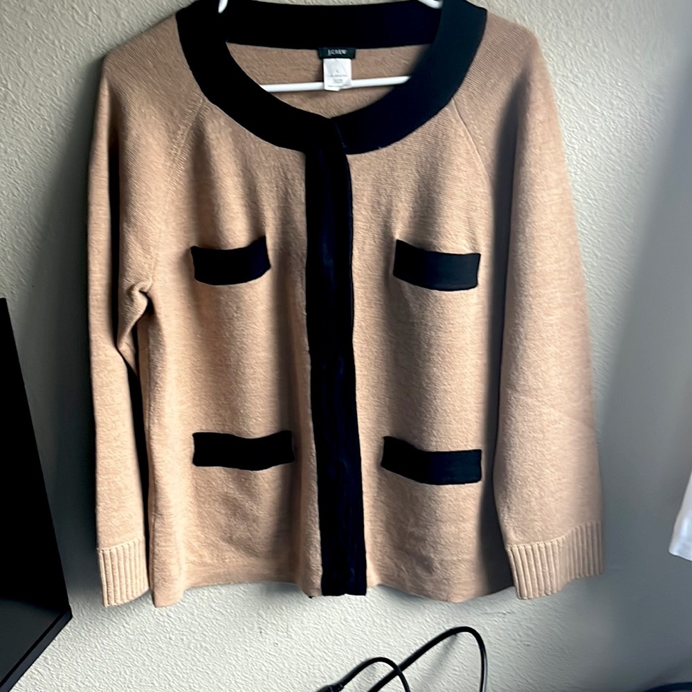 Brown and Black Button Up Sweater